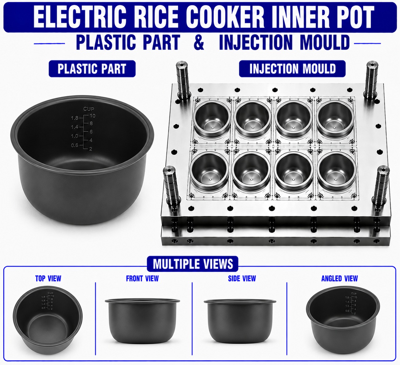 Electric Rice Cooker Plastic Inner Pot Mould and Moulding Service